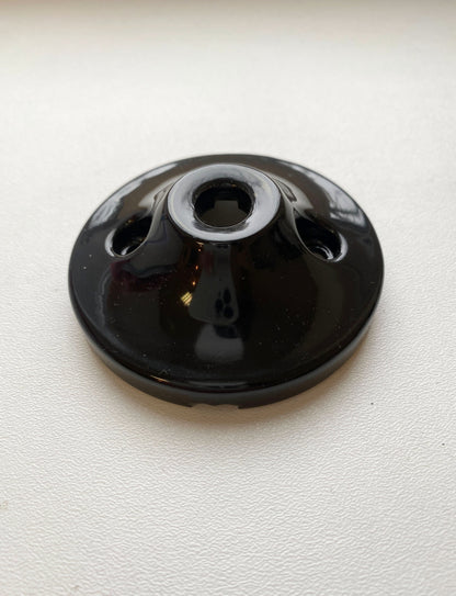 Ceiling Rose Cone Shape Porcelain Surface Mounting Vintage Loft Retro Cottage Ceramic Black