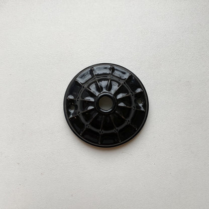 Ceiling Rose Lined Design Porcelain Surface Mounting Vintage Loft Retro Cottage Ceramic Black