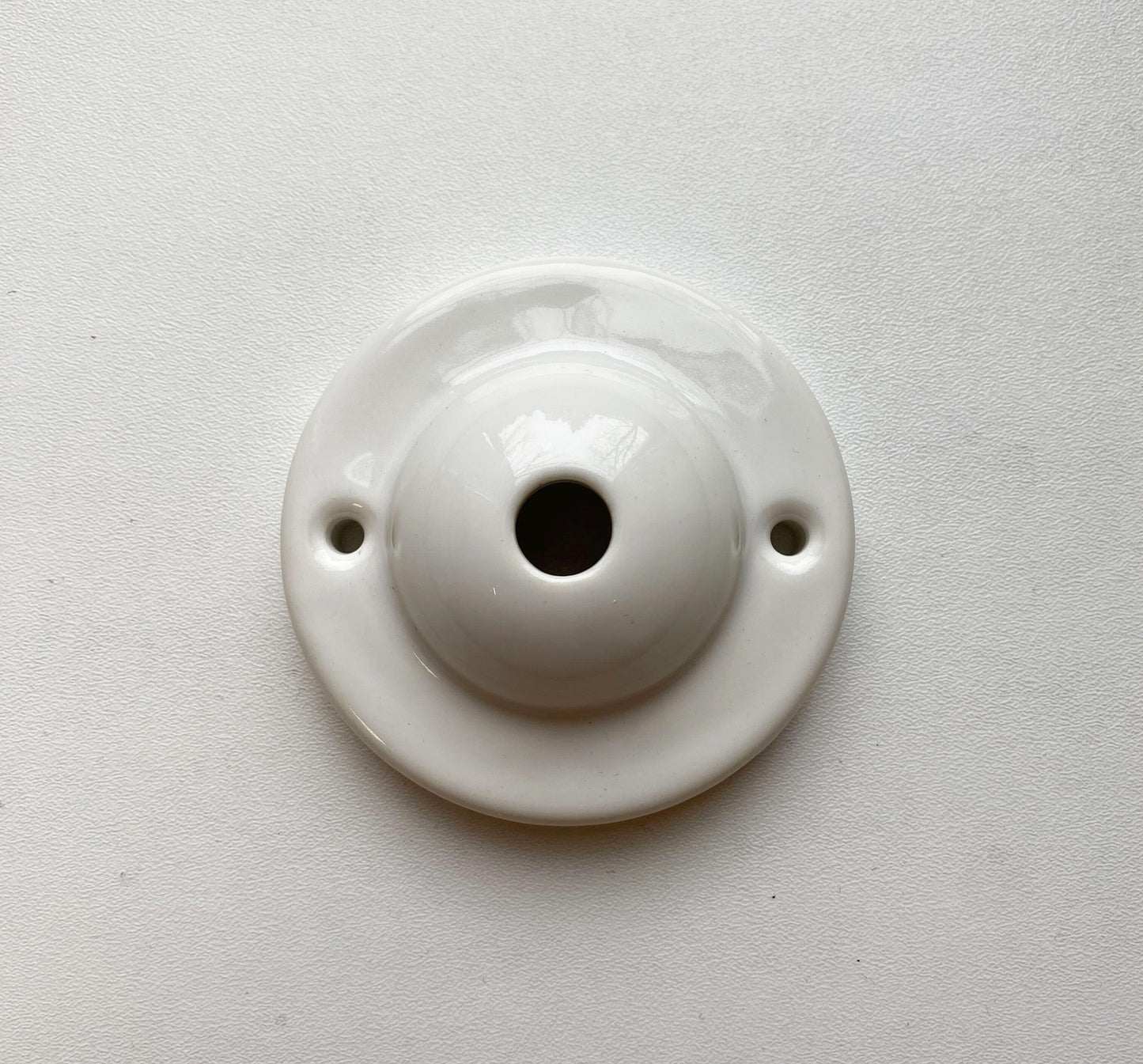 Ceiling Rose Dome Shape Porcelain Surface Mounting Vintage Loft Retro Cottage Ceramic White