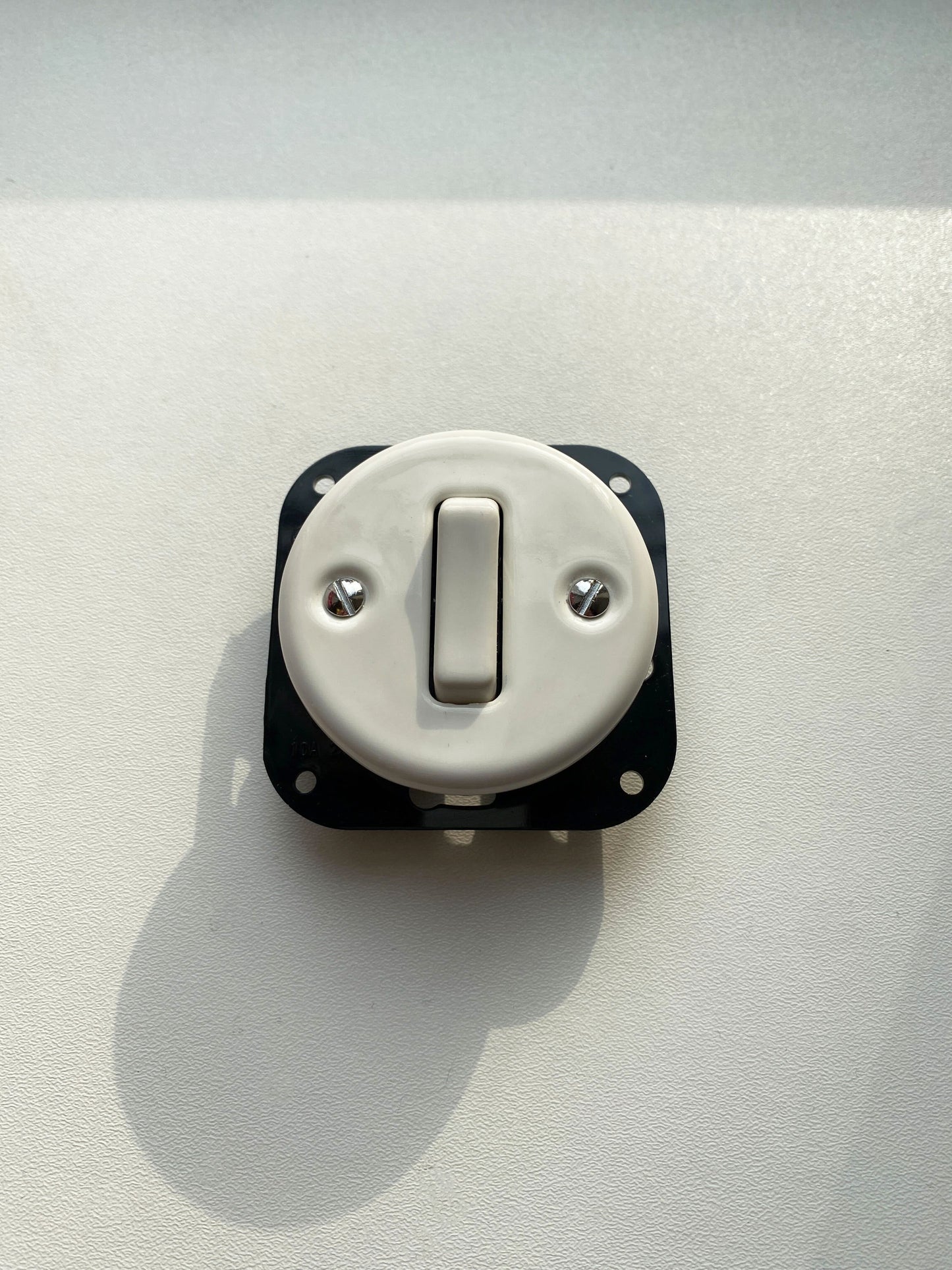 Light Switch Porcelain Loft Retro 1-gang Connection Inner Part Two-way Flush-Mounting Vintage Cottage Ceramic White