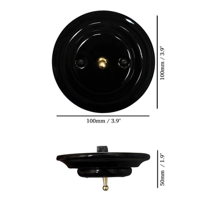black porcelain 1gang2way toggle switch, flush-mount, measurements