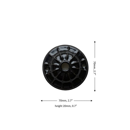 Ceiling Rose Lined Design Porcelain Surface Mounting Vintage Loft Retro Cottage Ceramic Black