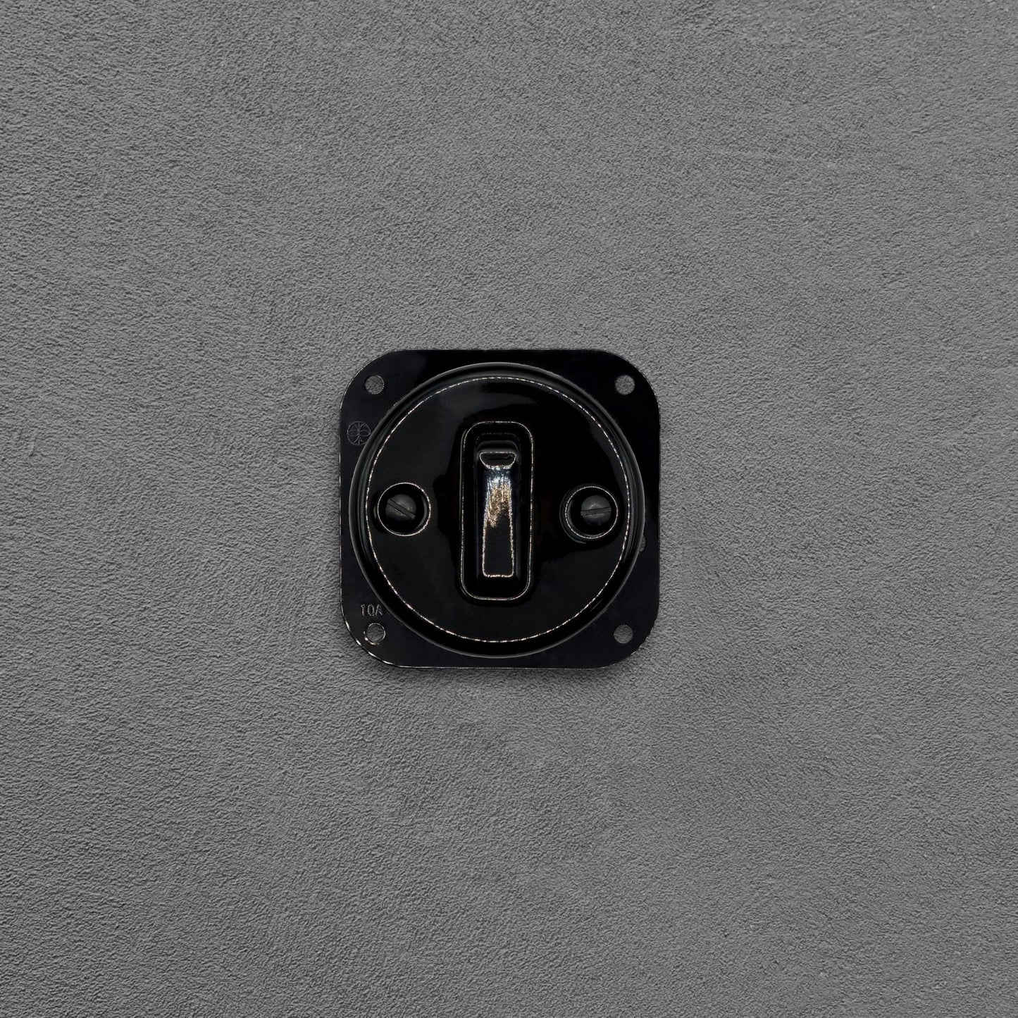 Light Switch Porcelain Loft Retro 1-gang Connection Inner Part Two-way Flush-Mounting Vintage Cottage Ceramic Black