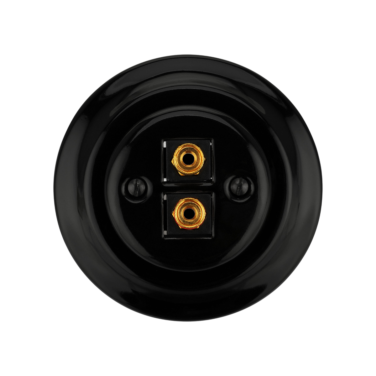 Flush Mount Duo Audio Socket – Black Porcelain
