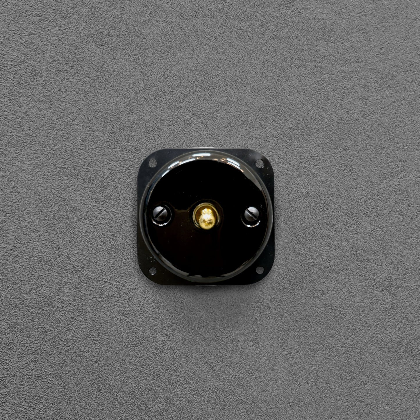 black porcelain 1gang2pole toggle light switch insert, flush-mount