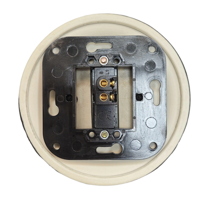Flush Mount 1-Gang 2-Way Toggle Doorbell Switch - Single in White Porcelain