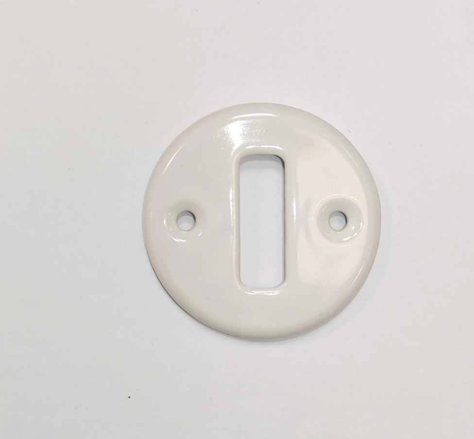 Porcelain Frame Replacement Part Flush Mounted Push Button Switch-Single Loft Retro Vintage Cottage Ceramic White