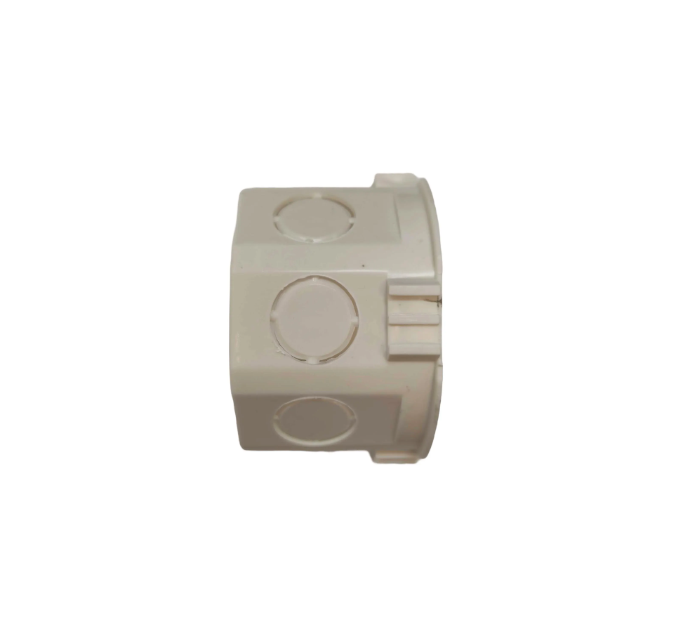 Retro Style Back Box 45mm For Flush Mounted Switch & Socket Plastic White - 10 Pieces in a Pack