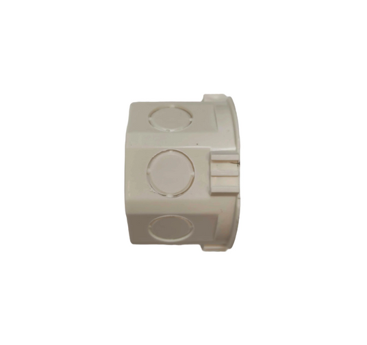 Retro Style Back Box 45mm For Flush Mounted Switch & Socket Plastic White - 10 Pieces in a Pack