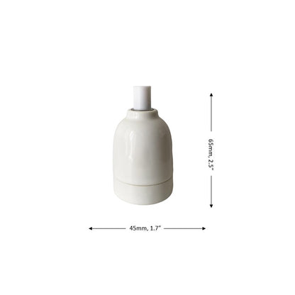 Porcelain Lamp Holder E27 Hanging Vintage Loft Retro Cottage Ceramic White