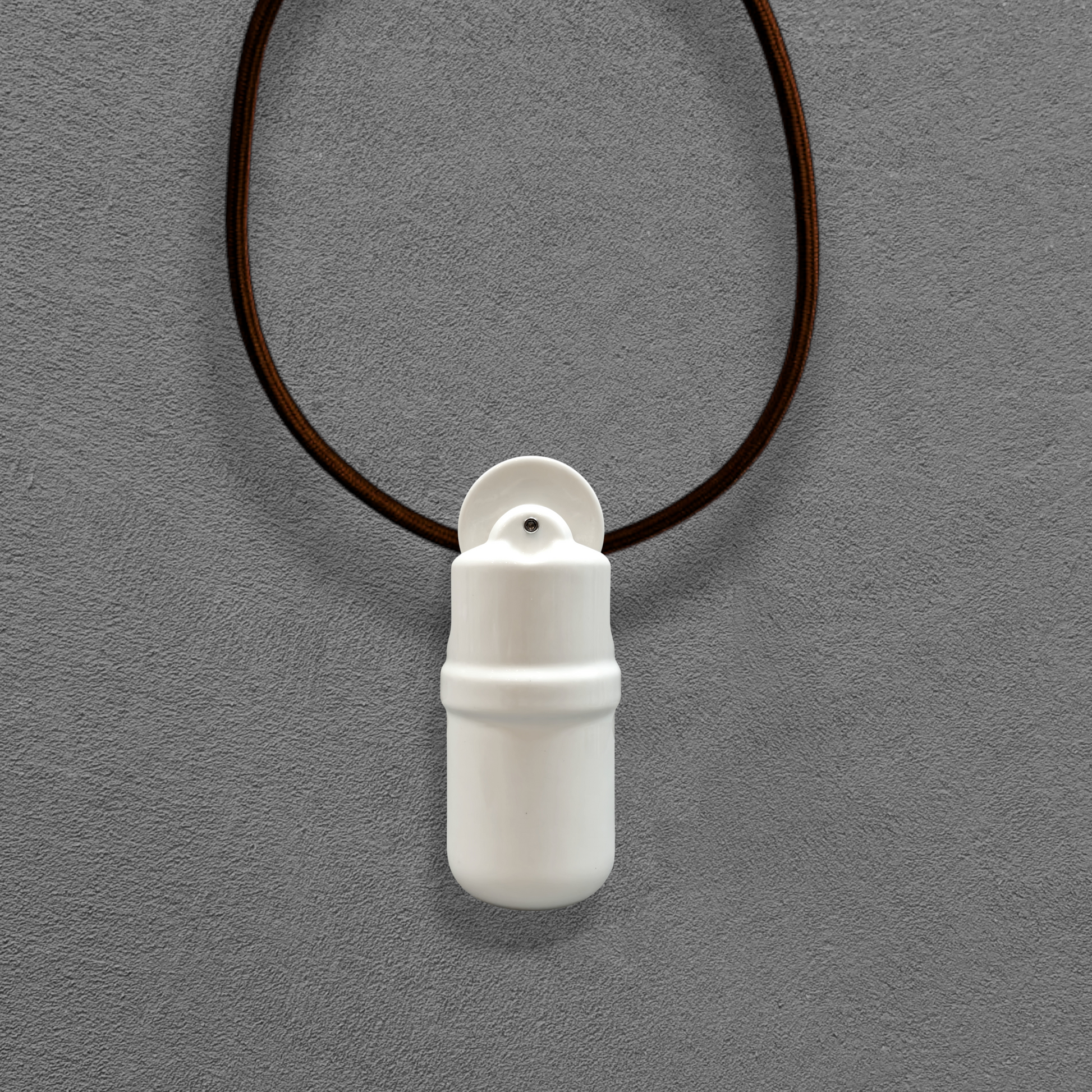 white porcelain counterweight for light fixture