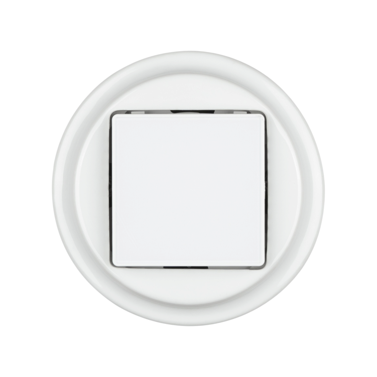 Flush Mount Digital Heating Thermostat – White Porcelain