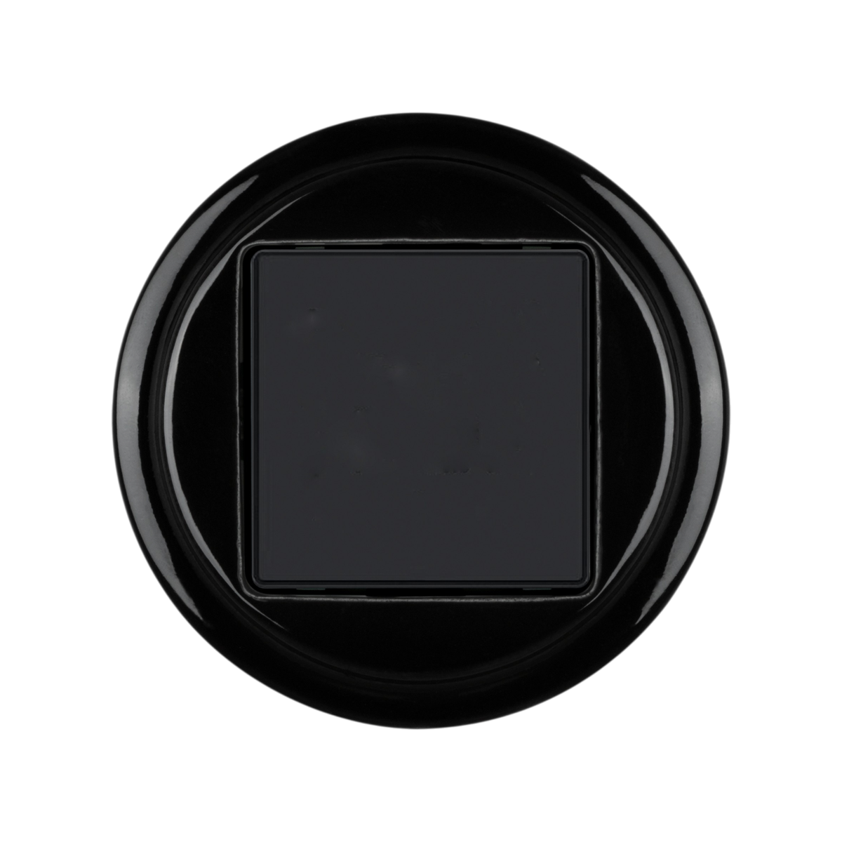 Flush Mount Digital Heating Thermostat – Black Porcelain