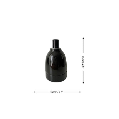 Porcelain Lamp Holder E27 Hanging Vintage Loft Retro Cottage Ceramic Black