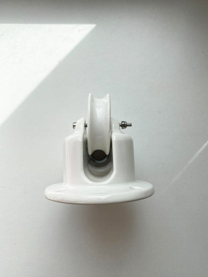Porcelain Pulley Vintage Loft Retro Cottage Ceramic Surface Mounting White