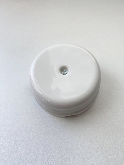 Porcelain Junction Box Vintage Loft Retro Cottage Ceramic Surface Mounting White D78 x H35mm