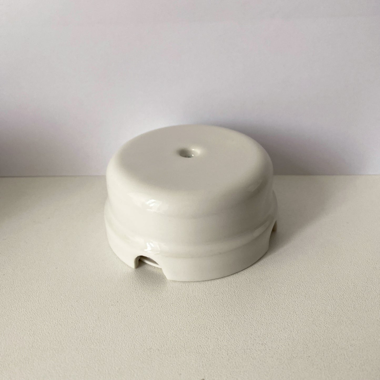 Porcelain Junction Box Vintage Loft Retro Cottage Ceramic Surface Mounting White D78 x H35mm