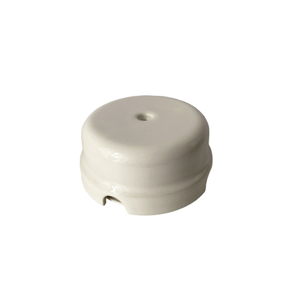 Porcelain Junction Box Vintage Loft Retro Cottage Ceramic Surface Mounting White D78 x H35mm