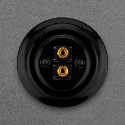 Flush Mount Duo Audio Socket – Black Porcelain