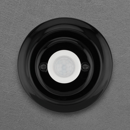 Flush Mount Motion Sensor – Black Porcelain
