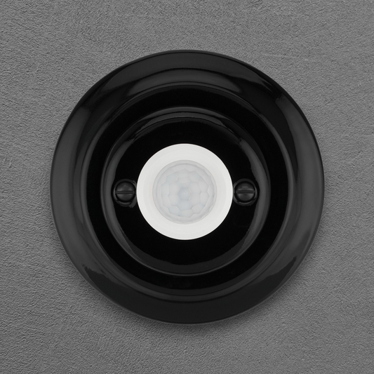 Flush Mount Motion Sensor – Black Porcelain