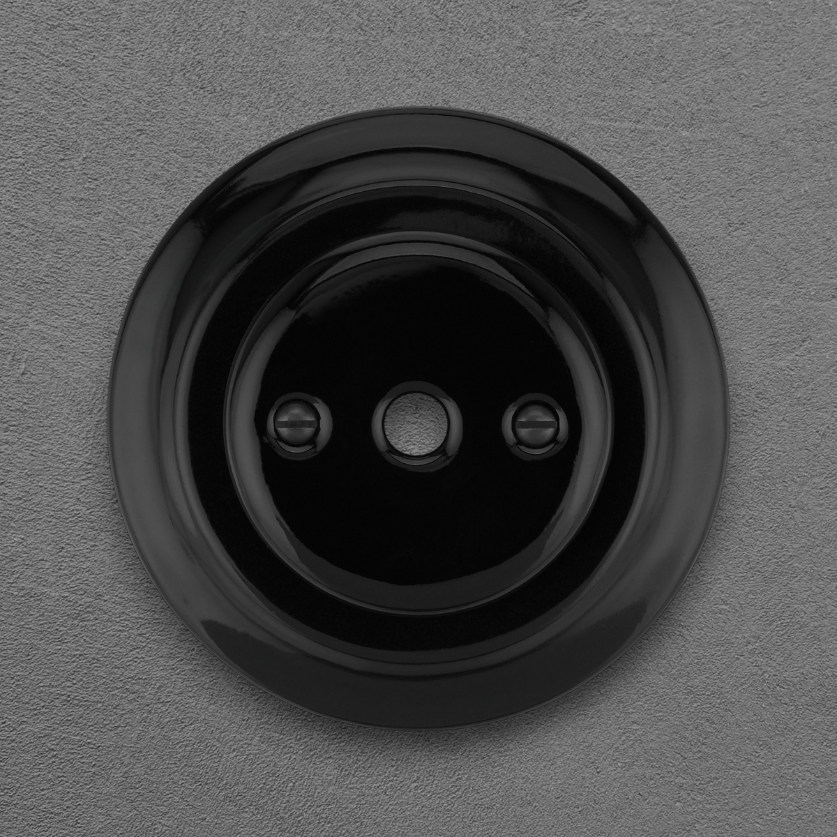 Flush Mount Cable Aperture – Black Porcelain