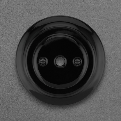 Flush Mount Cable Aperture – Black Porcelain