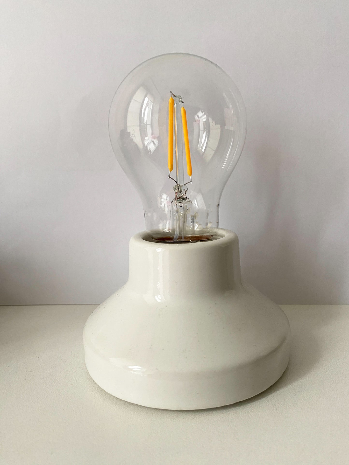 Porcelain High Frequency Lamp Holder E27 Vintage Loft Retro Cottage Ceramic White