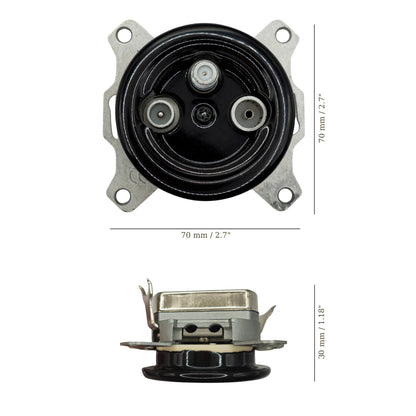 Porcelain Connection Inner Part Loft Retro TV/SAT Socket Flush-Mounting Vintage Cottage Ceramic Black