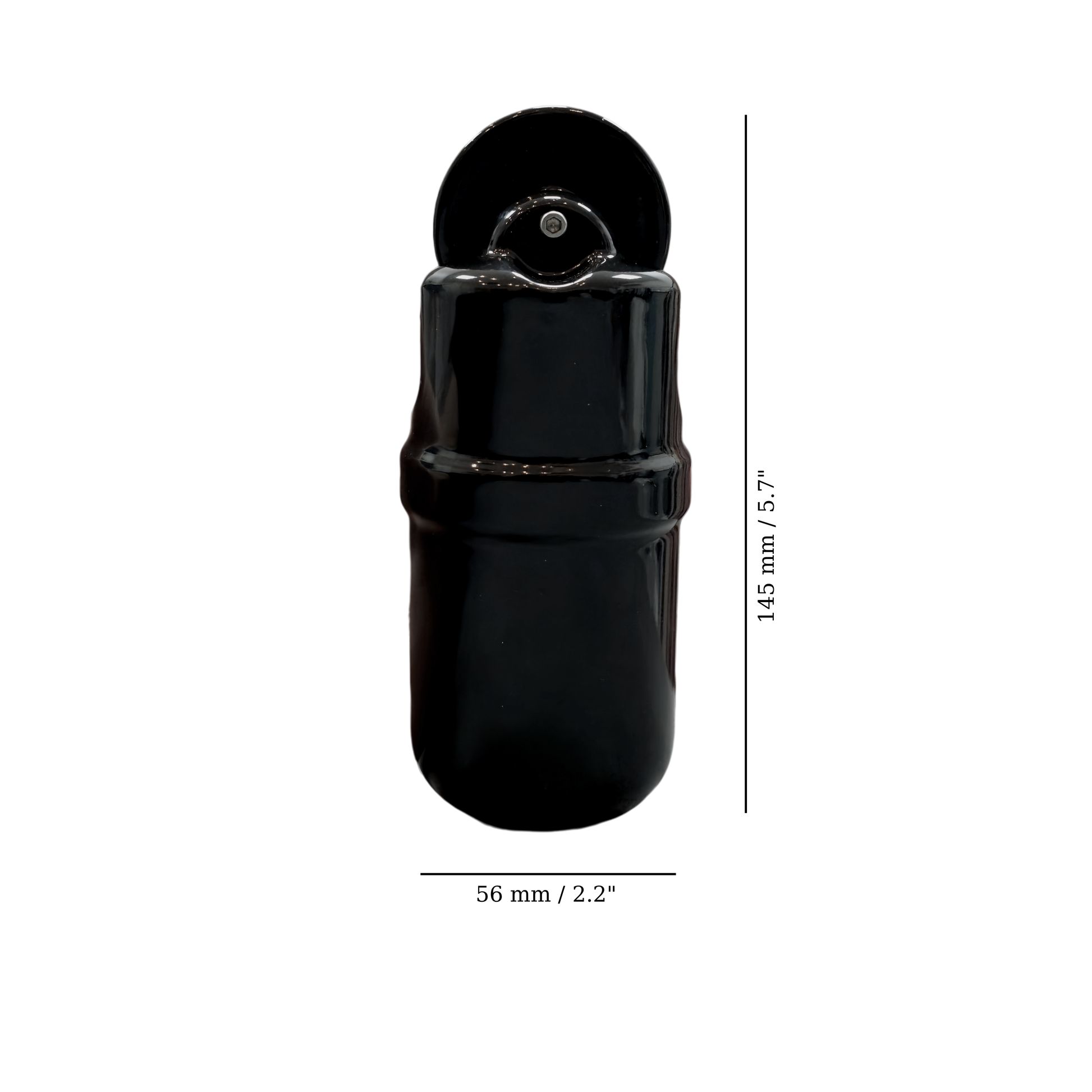 black porcelain counterweight for light fixture, measurements