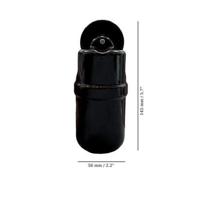 black porcelain counterweight for light fixture, measurements