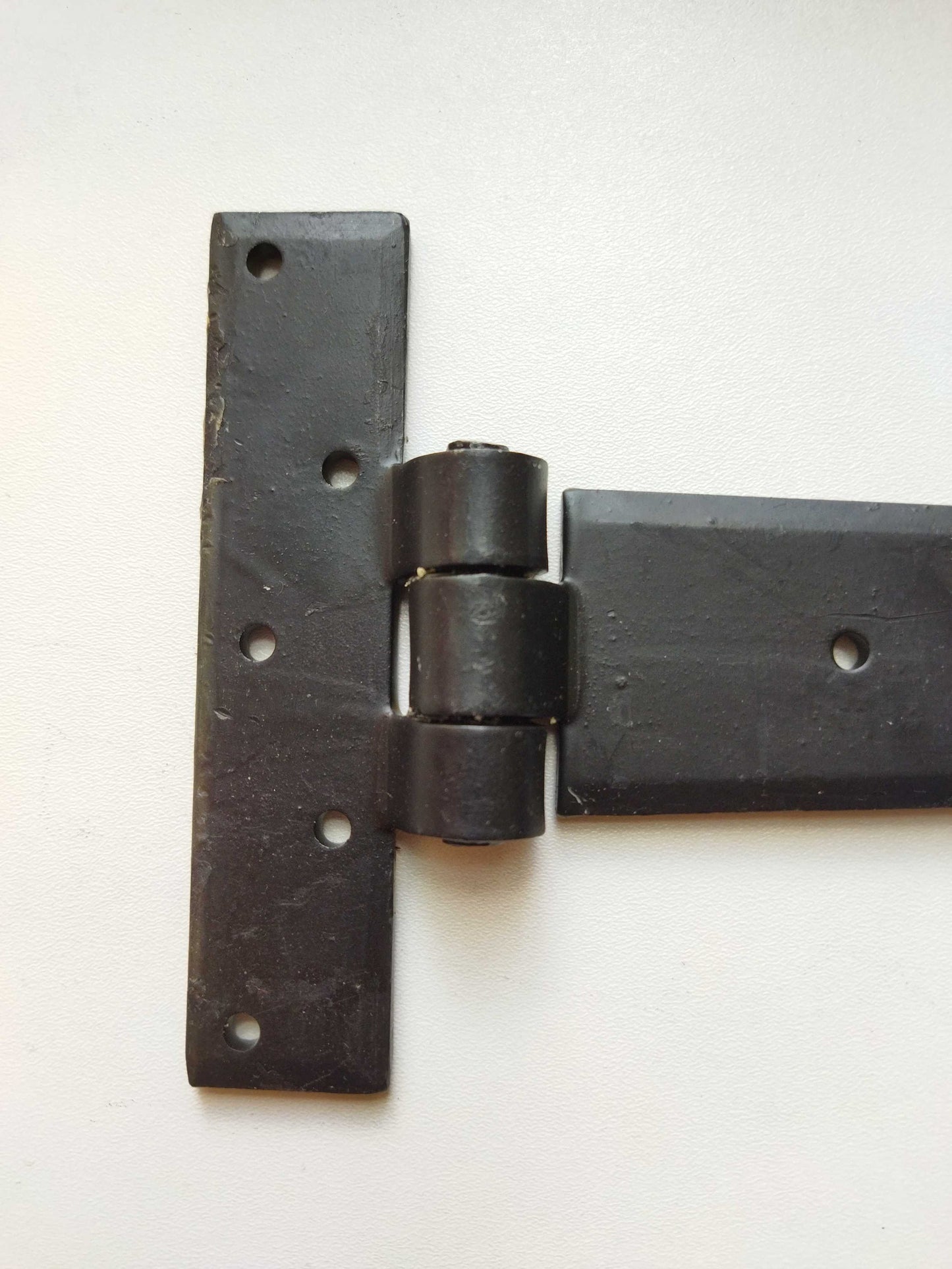 T-Hinger Hand Forged Iron Beeswax T-Hinges Door Home Decor Antique Retro Black