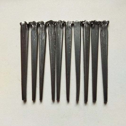 Antique Nails Pack Of 10 Hand Forged Steel Clasp Nails Old Traditional Rustic Antique Vintage Furniture Floor Door Wood Crafts