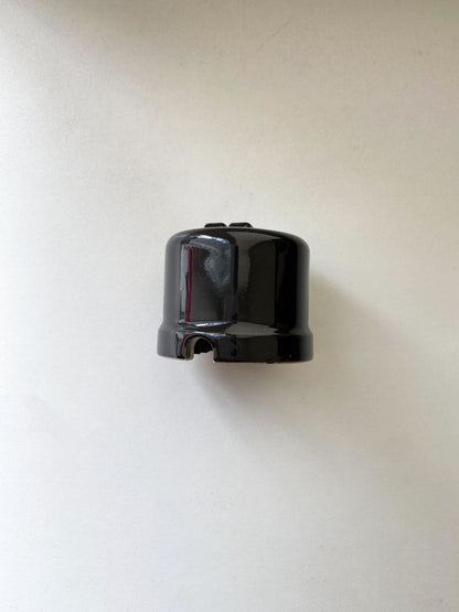 Light Switch Porcelain Loft Retro 2 Gang Two-way Surface-Mounting Vintage Cottage Ceramic Black