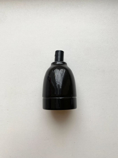 Porcelain Lamp Holder E27 Hanging Vintage Loft Retro Cottage Ceramic Black