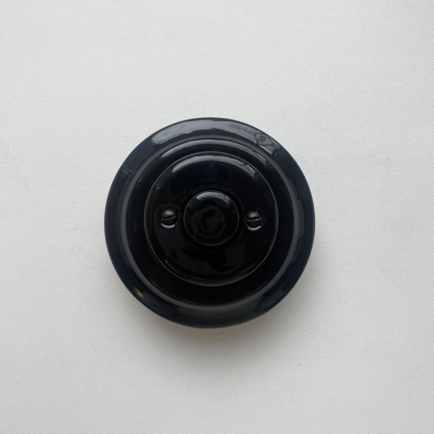 Light Switch Porcelain Loft Retro Electrical Dimmer Switch Flush-Mounting Vintage Cottage Ceramic Black