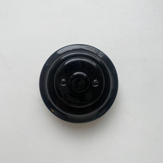 Light Switch Porcelain Loft Retro Electrical Dimmer Switch Flush-Mounting Vintage Cottage Ceramic Black