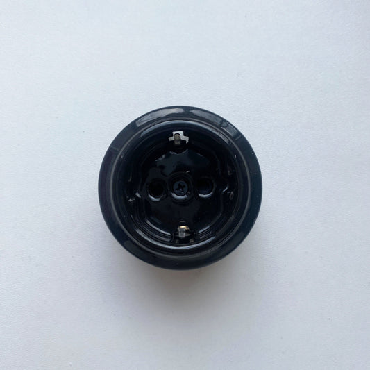 Power Socket Porcelain Loft Retro Electrical German Schuko Surface-Mounting Vintage Cottage Ceramic Black