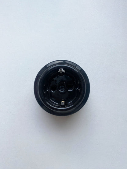 Power Socket Porcelain Loft Retro Electrical German Schuko Surface-Mounting Vintage Cottage Ceramic Black
