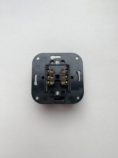 Light Switch Porcelain Loft Retro 2-gang Connection Inner Part Two-way Flush-Mounting Vintage Cottage Ceramic Black