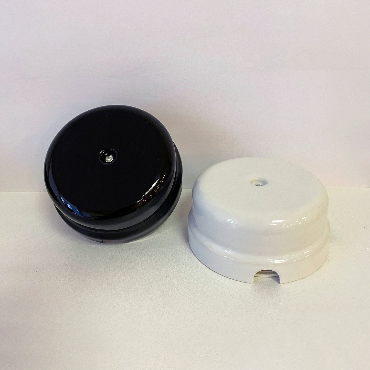 Porcelain Junction Box Vintage Loft Retro Cottage Ceramic Surface Mounting Black & White