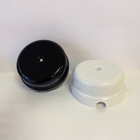 Porcelain Junction Box Vintage Loft Retro Cottage Ceramic Surface Mounting Black & White