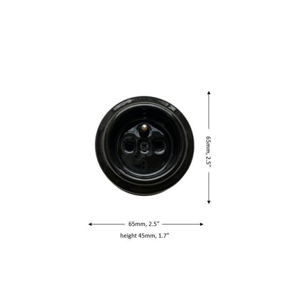 Power Socket Porcelain Loft Retro Electrical French Schuko Surface-Mounting Vintage Cottage Ceramic Black