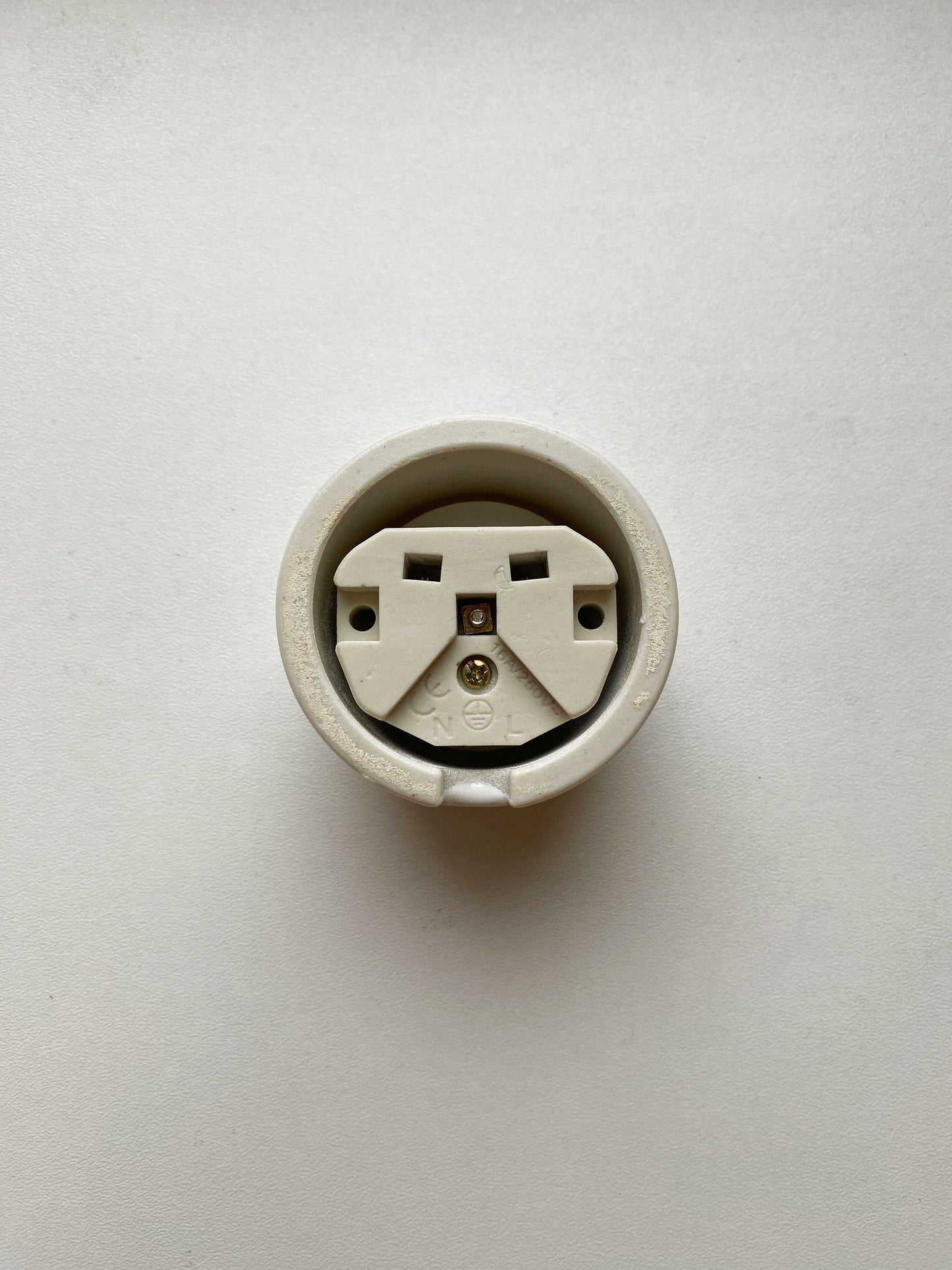 Power Socket Porcelain Loft Retro Electrical French Schuko Surface-Mounting Vintage Cottage Ceramic White
