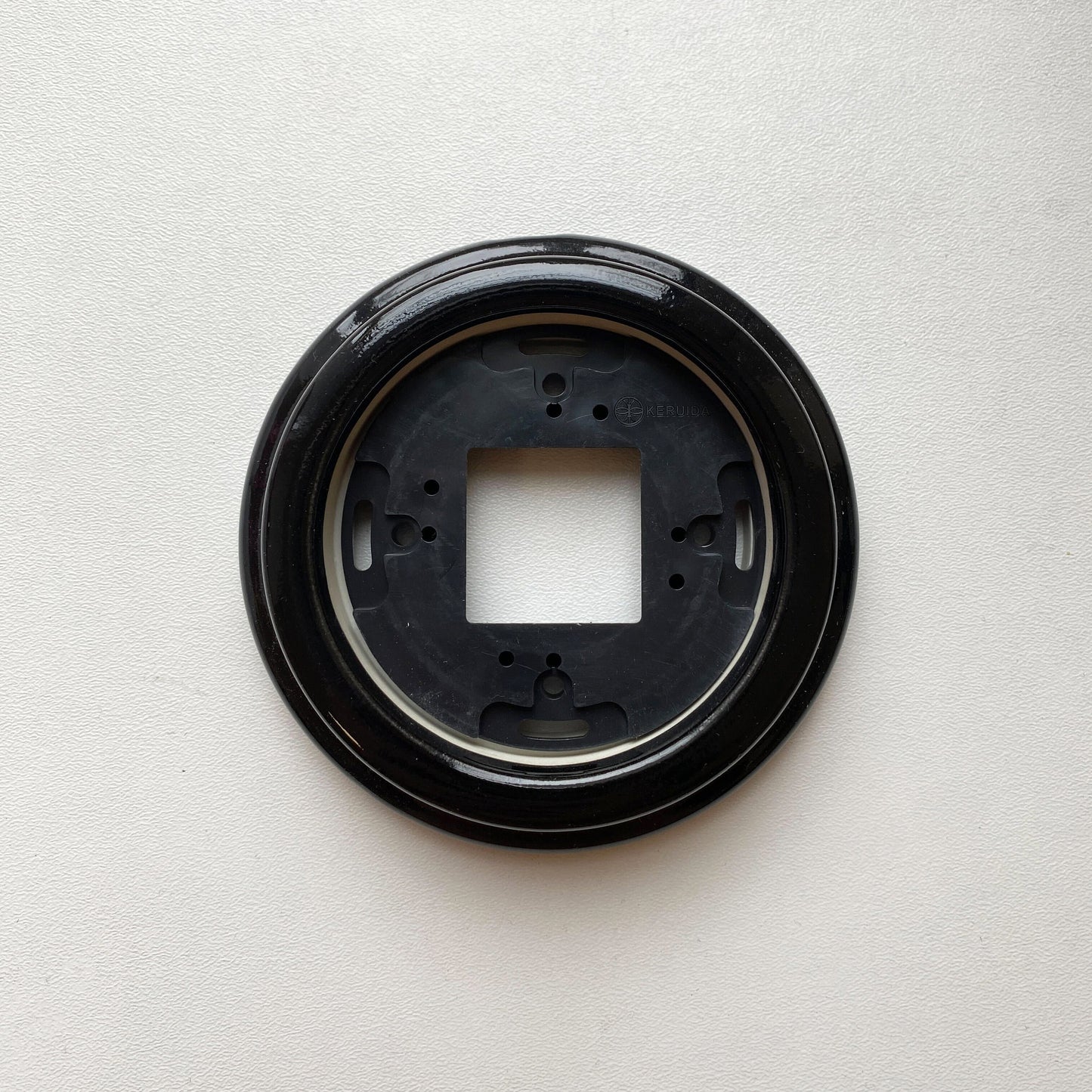 Porcelain Loft Retro Single Porcelain Frame With Plastic Part Surface Mounted Vintage Cottage Ceramic Black