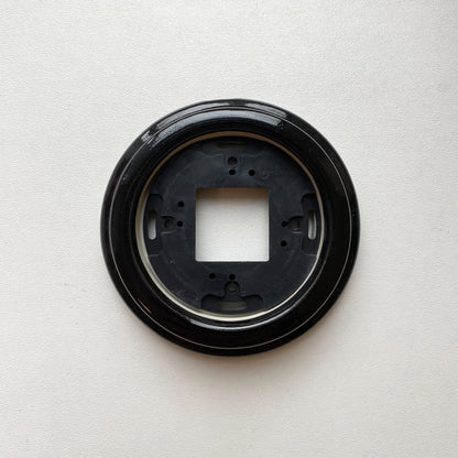 Porcelain Loft Retro Single Porcelain Frame With Plastic Part Surface Mounted Vintage Cottage Ceramic Black