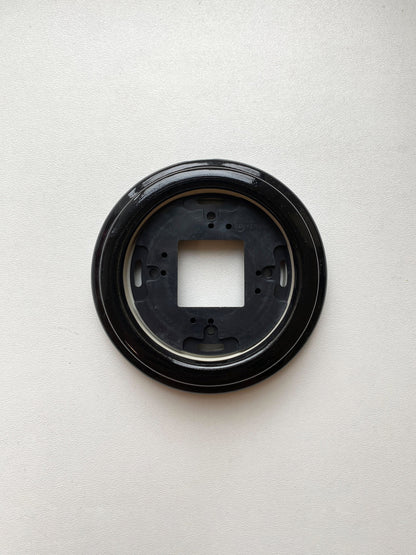 Porcelain Loft Retro Single Porcelain Frame With Plastic Part Surface Mounted Vintage Cottage Ceramic Black