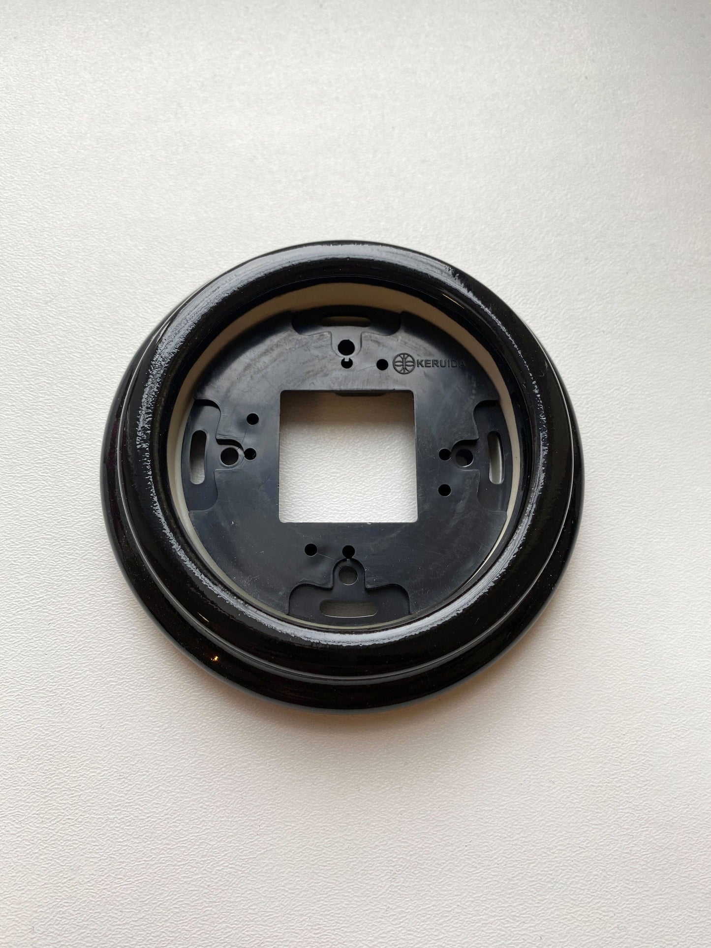 Porcelain Loft Retro Single Porcelain Frame With Plastic Part Surface Mounted Vintage Cottage Ceramic Black