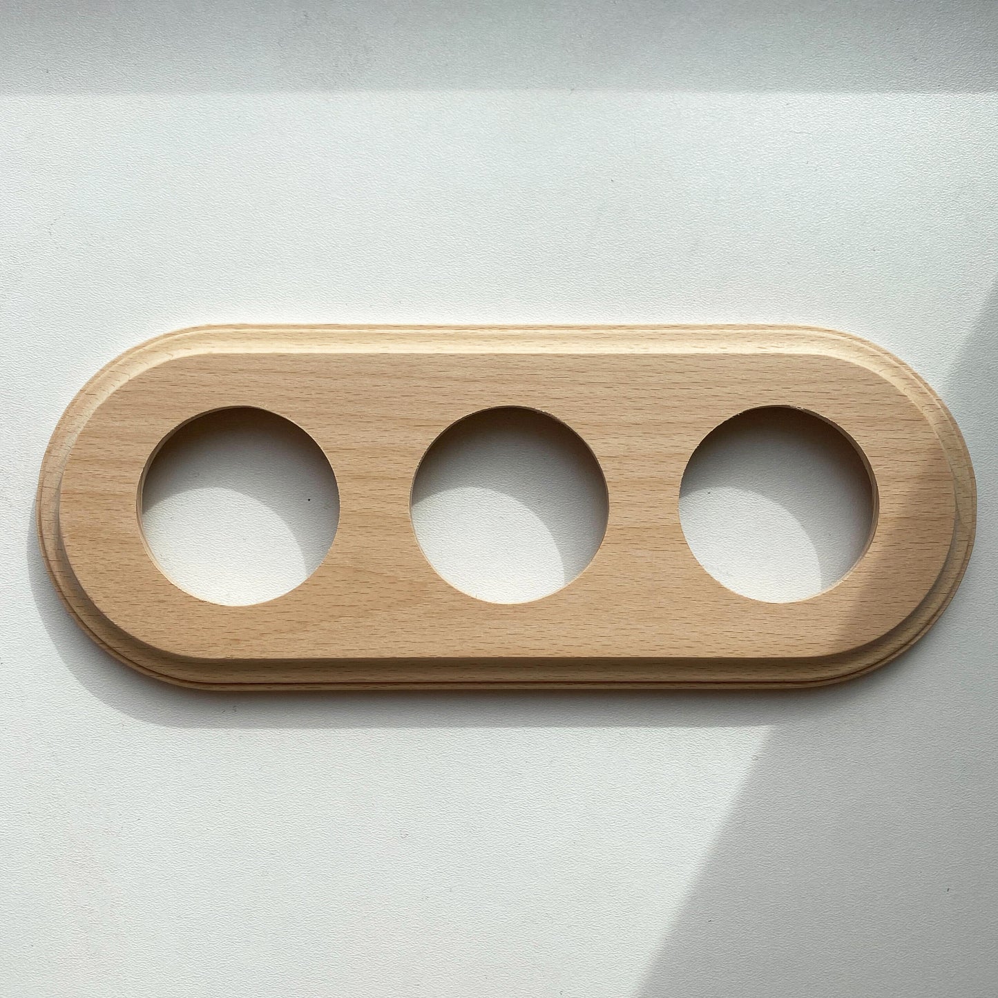 Wooden Loft Retro Triple Socket Frame For Flush-Mounted Series Vintage Cottage Natural Wood