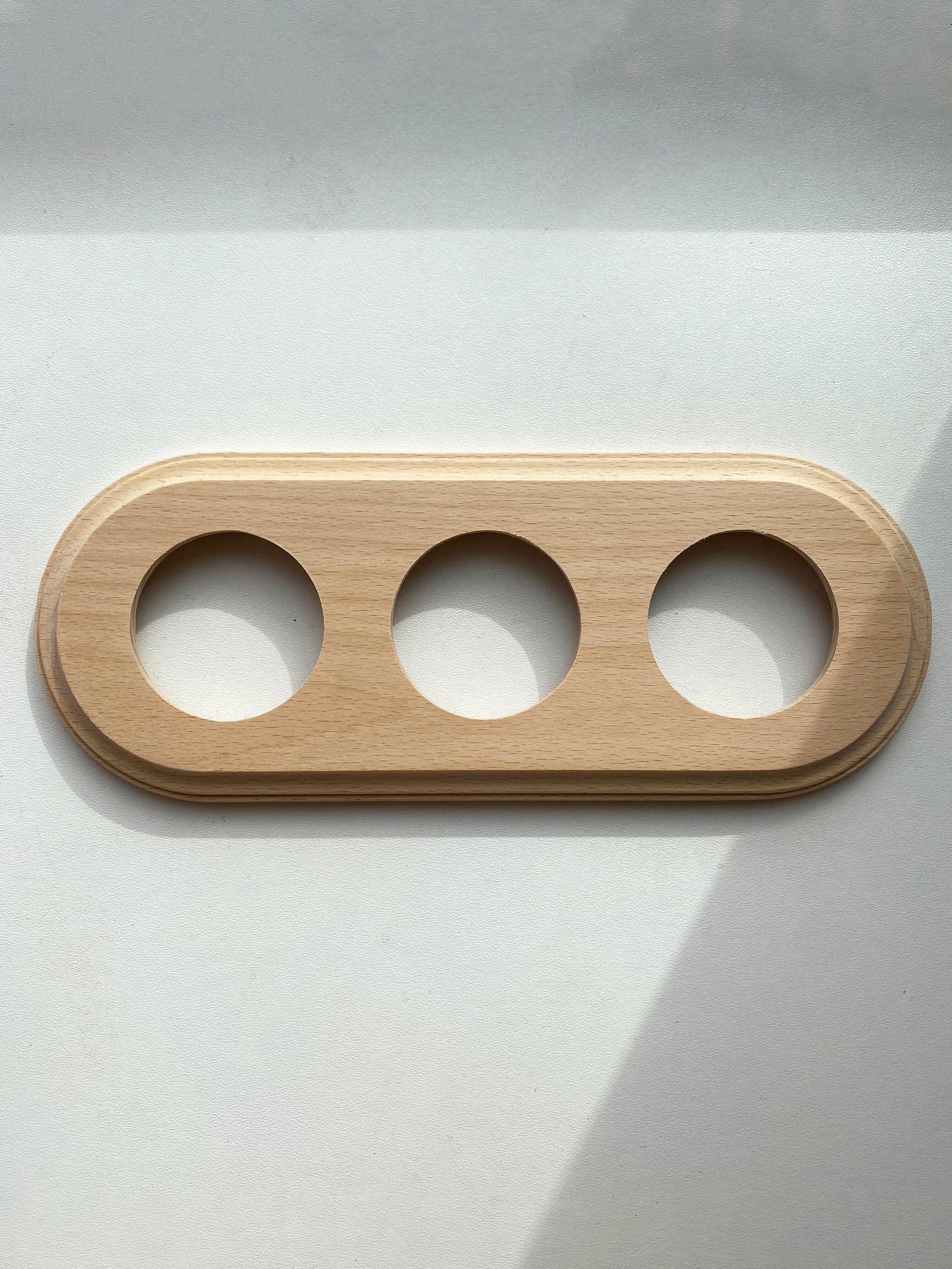 Wooden Loft Retro Triple Socket Frame For Flush-Mounted Series Vintage Cottage Natural Wood